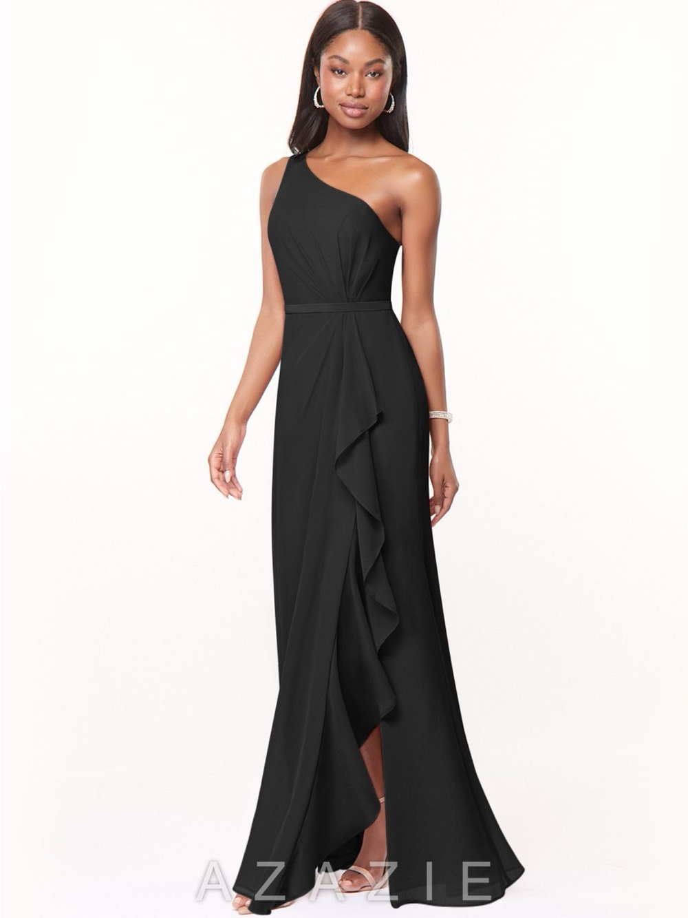 Azazie Liza Bridesmaids Dress- Black